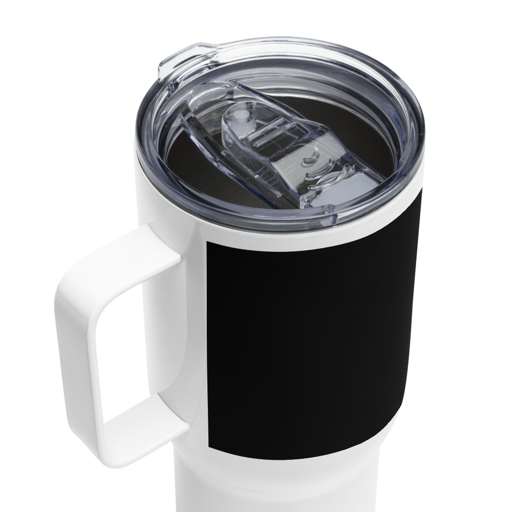 Travel mug with a handle